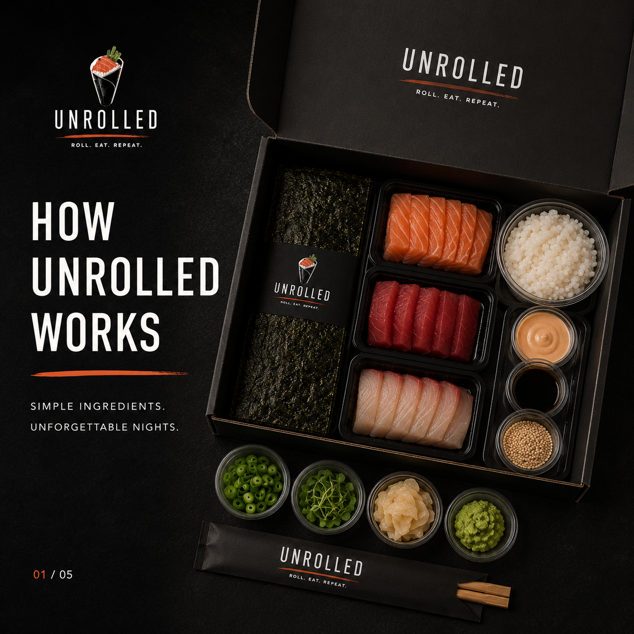 How Unrolled works — simple ingredients, unforgettable nights